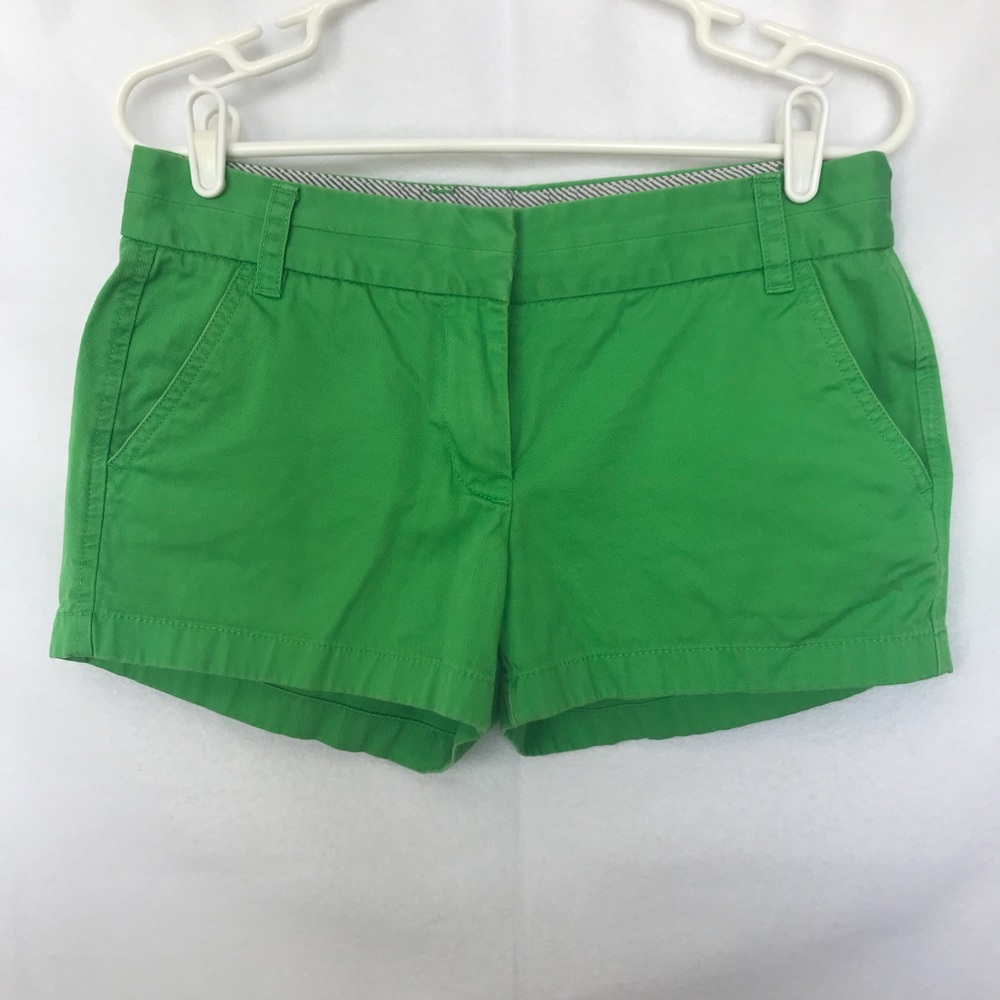 J Crew Green Chino 100% Cotton Shorts - Size 4